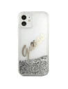 Kup Etui Guess GUHCP12SGLVSSI Apple iPhone 12 mini argintiu/silver hardcase Glitter Vintage Script - GUE900SLV - {ean13} - Sklep Home Screen