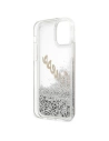 Kup Etui Guess GUHCP12SGLVSSI Apple iPhone 12 mini argintiu/silver hardcase Glitter Vintage Script - GUE900SLV - {ean13} - Sklep Home Screen