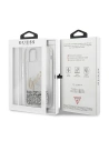 Kup Guess Apple Tasche GUHCP12SGLVSSI iPhone 12 mini silber/silberne Hartschale Glitter Vintage Script - GUE900SLV - {ean13} - Sklep Home Screen