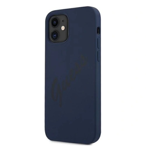 Kup Etui Guess GUHCP12SLSVSBL Apple iPhone 12 mini kék/hardcase Script Vintage - GUE901BLU - {ean13} - Sklep Home Screen