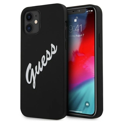 Kup Etui Guess GUHCP12SLSVSBW Apple iPhone 12 mini czarno biały/black white hardcase Silicone Vintage - GUE902BLKWHT - {ean13} - Sklep Home Screen