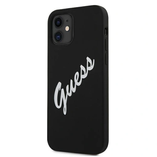 Kup Etui Guess GUHCP12SLSVSBW Apple iPhone 12 mini czarno biały/black white hardcase Silicone Vintage - GUE902BLKWHT - {ean13} - Sklep Home Screen