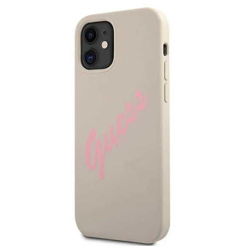 Kup Etui Guess GUHCP12SLSVSGP Apple iPhone 12 mini šedo růžový/grey pink hardcase Silicone Vintage - GUE904GRYPNK - {ean13} - Sklep Home Screen