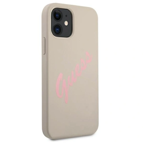 Kup Etui Guess GUHCP12SLSVSGP Apple iPhone 12 mini šedo růžový/grey pink hardcase Silicone Vintage - GUE904GRYPNK - {ean13} - Sklep Home Screen