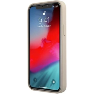 Buy Guess GUHCP12SLSVSGP Apple iPhone 12 mini grey pink hardcase Silicone Vintage - GUE904GRYPNK - {ean13} - Home Screen Store Europe