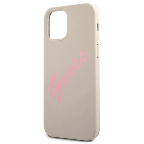Kup Etui Guess GUHCP12SLSVSGP Apple iPhone 12 mini šedo růžový/grey pink hardcase Silicone Vintage - GUE904GRYPNK - {ean13} - Sklep Home Screen