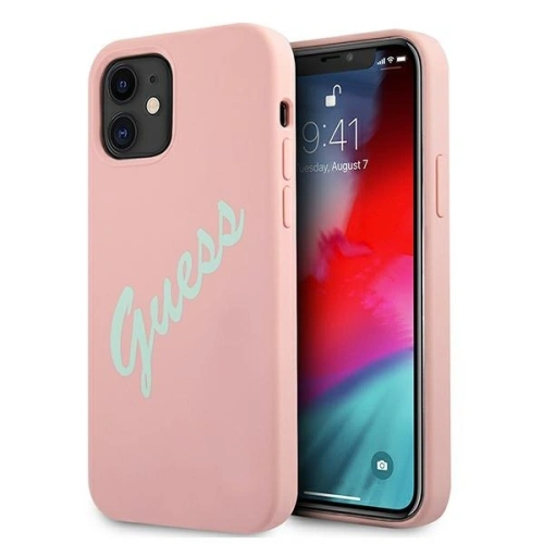 Kup Etui Guess GUHCP12SLSVSPG Apple iPhone 12 mini rózsaszín zöld/green pink hardcase Silicone Vintage - GUE905PNKGRN - {ean13} - Sklep Home Screen