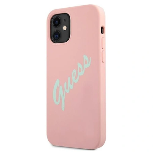 Kup Guess Apple Tasche GUHCP12SLSVSPG iPhone 12 mini rosa/grün rosa Hartschale Silikon Vintage - GUE905PNKGRN - {ean13} - Sklep Home Screen