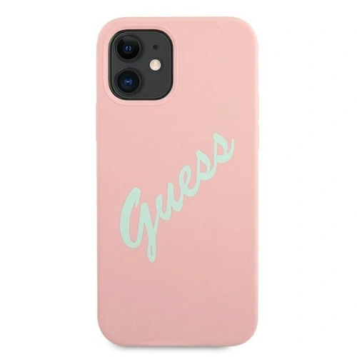Kup Guess Apple Tasche GUHCP12SLSVSPG iPhone 12 mini rosa/grün rosa Hartschale Silikon Vintage - GUE905PNKGRN - {ean13} - Sklep Home Screen