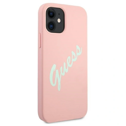 Kup Guess Apple Tasche GUHCP12SLSVSPG iPhone 12 mini rosa/grün rosa Hartschale Silikon Vintage - GUE905PNKGRN - {ean13} - Sklep Home Screen