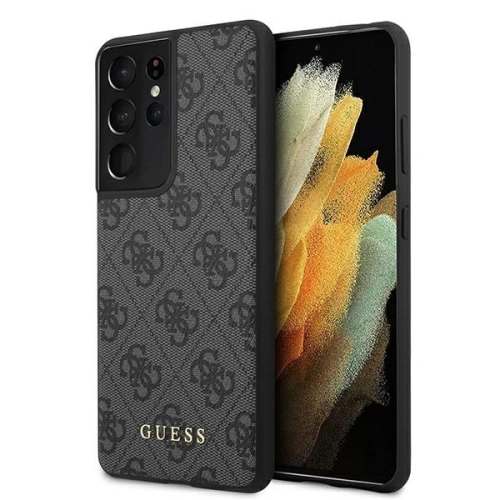 Kup Etui Guess GUHCS21LG4GFGR Samsung Galaxy S21 Ultra szürke/grey kemény ház 4G Fém Arany Logó - GUE906GRY - {ean13} - Sklep Home Screen