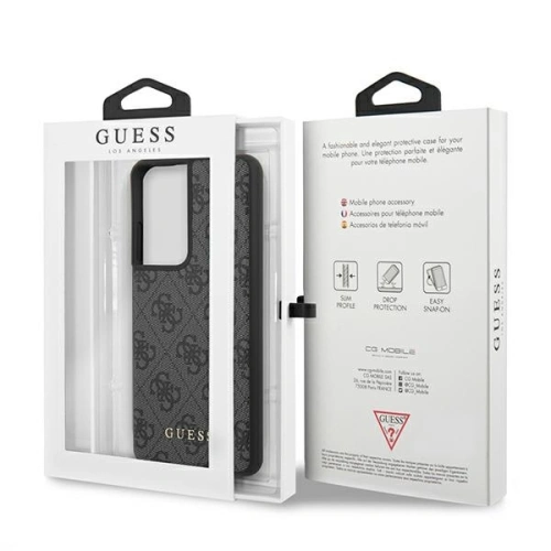 Kup Etui Guess GUHCS21LG4GFGR Samsung Galaxy S21 Ultra szürke/grey kemény ház 4G Fém Arany Logó - GUE906GRY - {ean13} - Sklep Home Screen