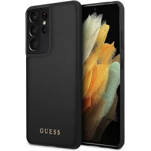 Buy Guess GUHCS21LIGLBK Samsung Galaxy S21 Ultra black hard case Iridescent - GUE907BLK - {ean13} - Home Screen Store Europe
