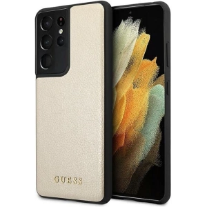 Buy Guess GUHCS21LIGLGO Samsung Galaxy S21 Ultra gold hard case Iridescent - GUE908GLD - {ean13} - Home Screen Store Europe