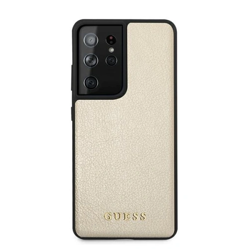 Buy Guess GUHCS21LIGLGO Samsung Galaxy S21 Ultra gold hard case Iridescent - GUE908GLD - {ean13} - Home Screen Store Europe