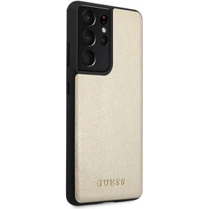 Etui Guess GUHCS21LIGLGO Samsung Galaxy S21 Ultra złoty/gold hard case Iridescent