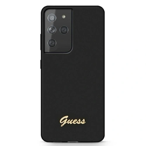 Kup Etui Guess GUHCS21LLSLMGBK Samsung Galaxy S21 Ultra negru/black hardcase Silicon Script Metal Logo - GUE909BLK - {ean13} - Sklep Home Screen