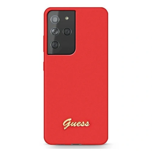 Kup Etui Guess GUHCS21LLSLMGRE Samsung Galaxy S21 Ultra roșu/red hardcase Silicone Script Metal Logo - GUE910RED - {ean13} - Sklep Home Screen