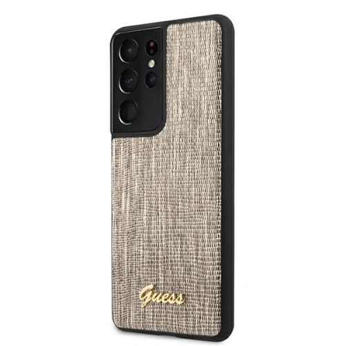 Buy Guess GUHCS21LPCUMLLIGO Samsung Galaxy S21 Ultra gold hardcase Lizard Collection - GUE911GLD - {ean13} - Home Screen Store Europe