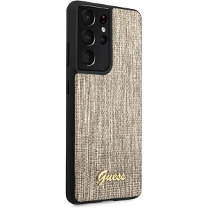 Buy Guess GUHCS21LPCUMLLIGO Samsung Galaxy S21 Ultra gold hardcase Lizard Collection - GUE911GLD - {ean13} - Home Screen Store Europe