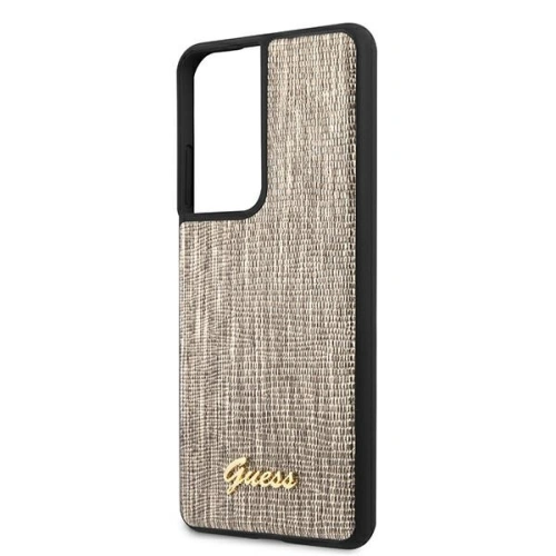 Buy Guess GUHCS21LPCUMLLIGO Samsung Galaxy S21 Ultra gold hardcase Lizard Collection - GUE911GLD - {ean13} - Home Screen Store Europe