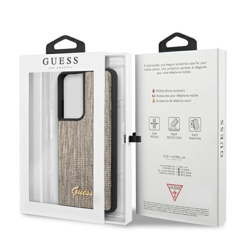 Buy Guess GUHCS21LPCUMLLIGO Samsung Galaxy S21 Ultra gold hardcase Lizard Collection - GUE911GLD - {ean13} - Home Screen Store Europe