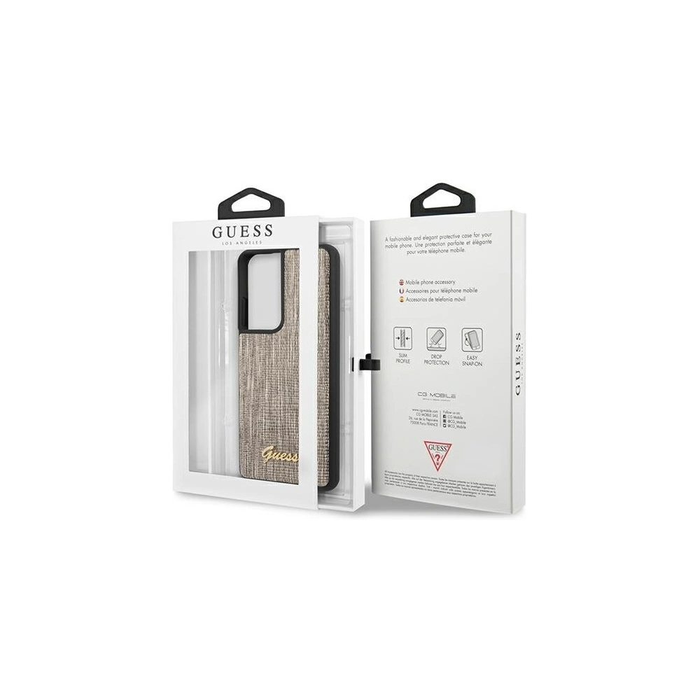 Etui Guess GUHCS21LPCUMLLIGO Samsung Galaxy S21 Ultra złoty/gold hardcase Lizard Collection