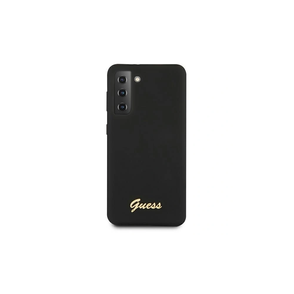 Etui Guess GUHCS21MLSLMGBK Samsung Galaxy S21+ Plus czarny/black hardcase Silicone Script Metal Logo