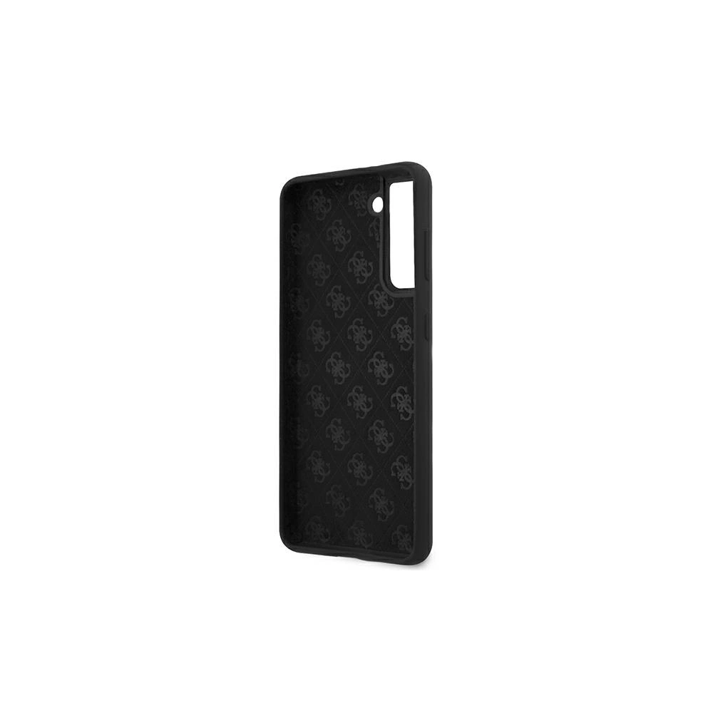 Etui Guess GUHCS21MLSLMGBK Samsung Galaxy S21+ Plus czarny/black hardcase Silicone Script Metal Logo