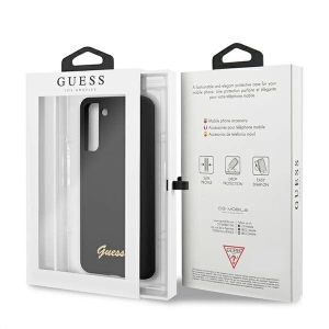 Kup Etui Guess GUHCS21MLSLMGBK Samsung Galaxy S21+ Plus czarny/black hardcase Silicone Script Metal Logo - GUE915BLK - {ean13} - Sklep Home Screen
