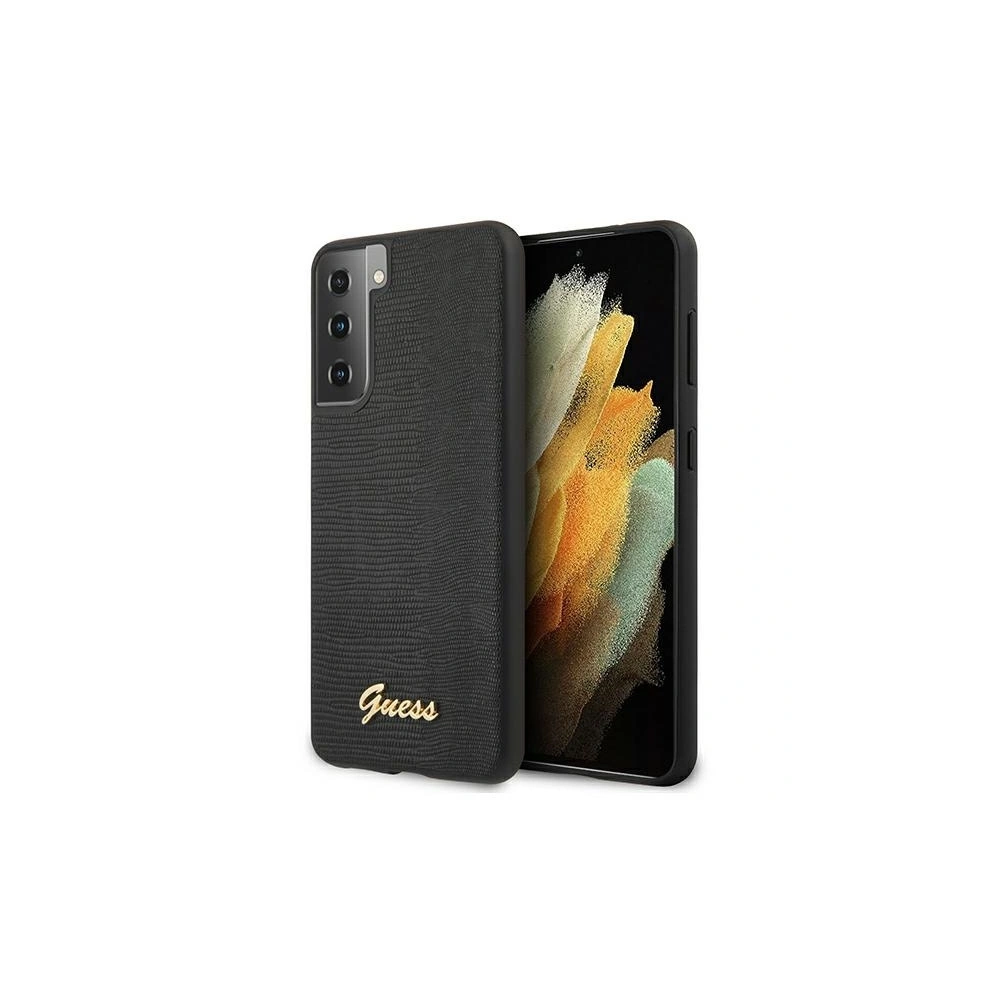 Etui Guess GUHCS21MPCUMLLIBK Samsung Galaxy S21+ Plus czarny/black hardcase Lizard Collection