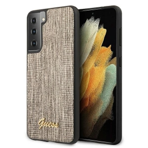 Kup Etui Guess GUHCS21MPCUMLLIGO Samsung Galaxy S21+ Plus złoty/gold hardcase Lizard Collection - GUE917GLD - {ean13} - Sklep Home Screen