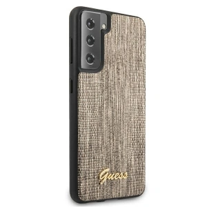 Kup Etui Guess GUHCS21MPCUMLLIGO Samsung Galaxy S21+ Plus zlatý/gold hardcase Lizard Collection - GUE917GLD - {ean13} - Sklep Home Screen