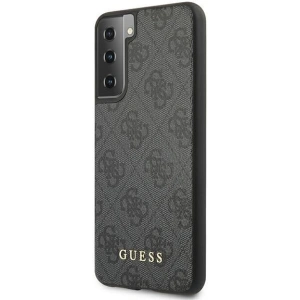 Etui Guess GUHCS21SG4GFGR Samsung Galaxy S21 szary/grey hard case 4G Metal Gold Logo