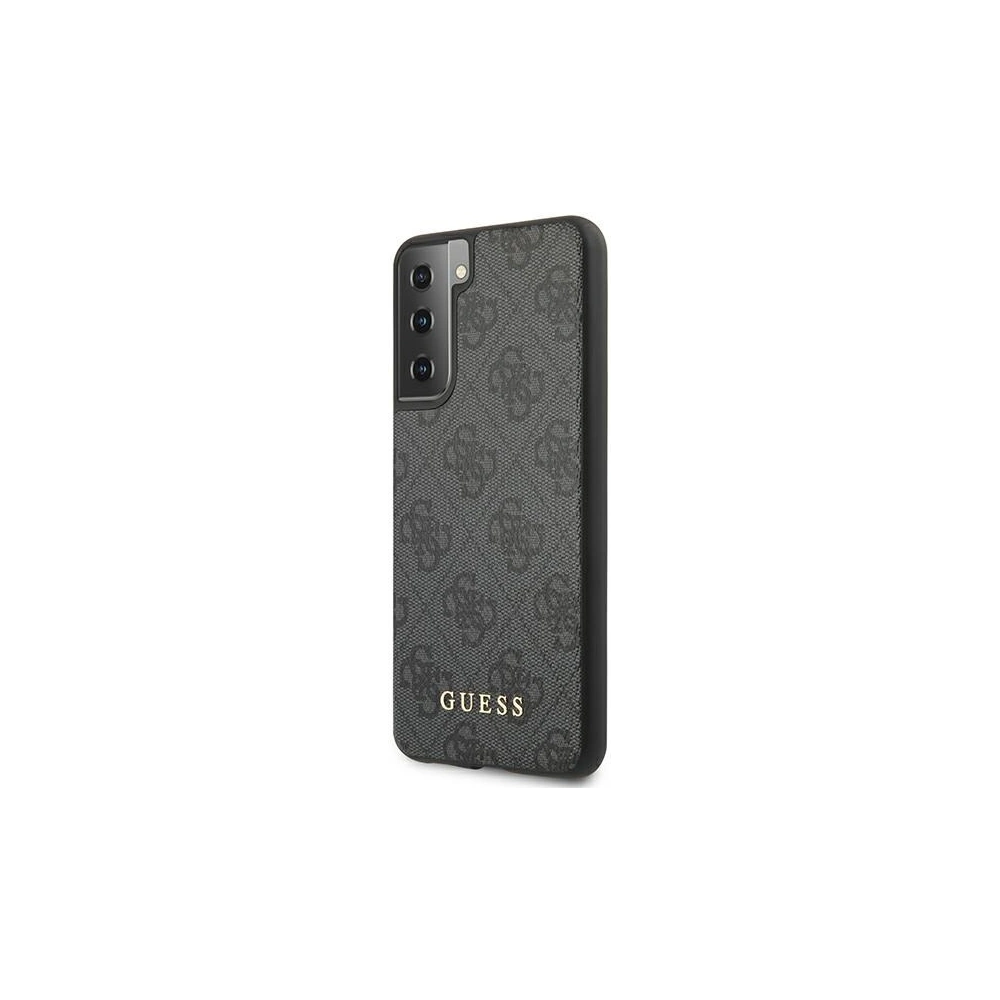 Etui Guess GUHCS21SG4GFGR Samsung Galaxy S21 szary/grey hard case 4G Metal Gold Logo