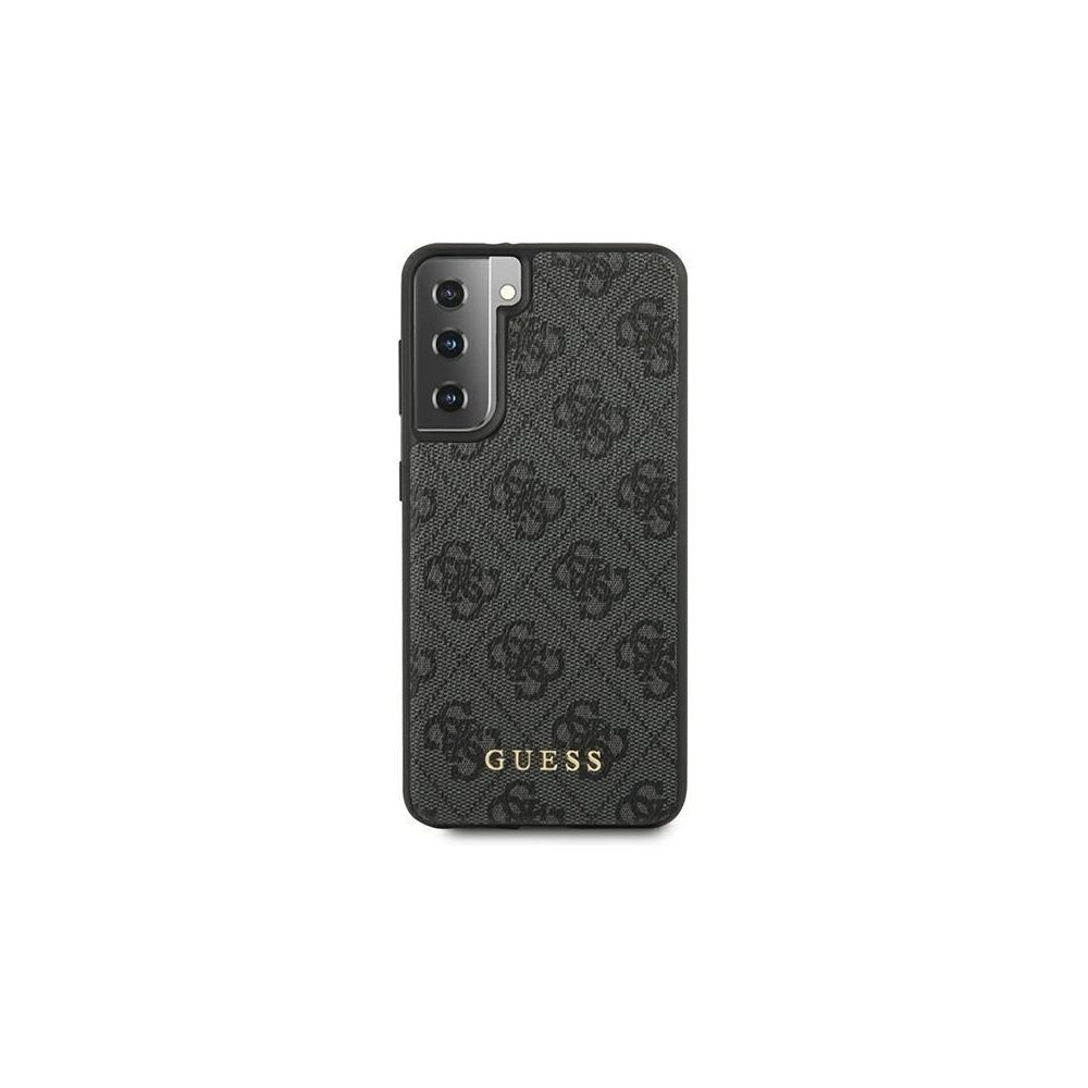 Etui Guess GUHCS21SG4GFGR Samsung Galaxy S21 szary/grey hard case 4G Metal Gold Logo