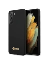 Etui Guess GUHCS21SLSLMGBK Samsung Galaxy S21 fekete/black hardcase Silicone Script Metal Logo