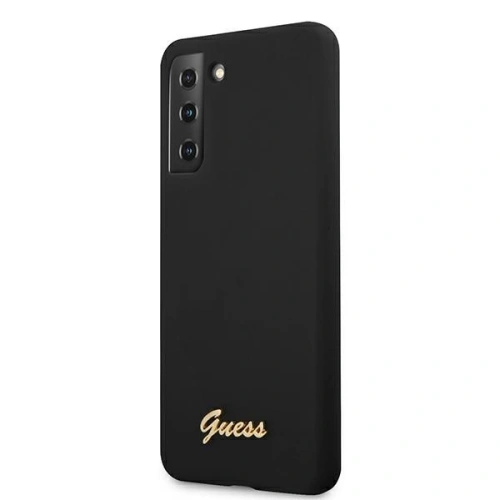 Kup Etui Guess GUHCS21SLSLMGBK Samsung Galaxy S21 fekete/black hardcase Silicone Script Metal Logo - GUE921BLK - {ean13} - Sklep Home Screen