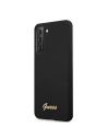 Kup Etui Guess GUHCS21SLSLMGBK Samsung Galaxy S21 fekete/black hardcase Silicone Script Metal Logo - GUE921BLK - {ean13} - Sklep Home Screen