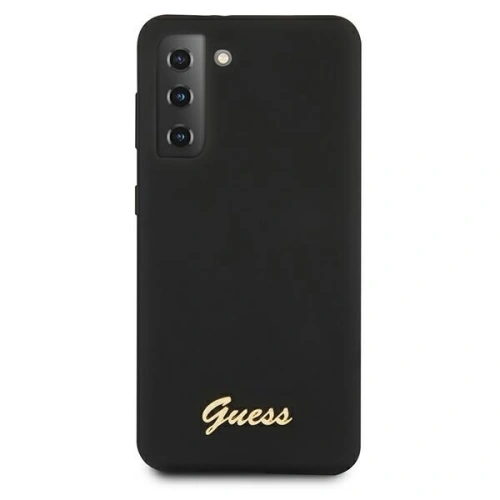Kup Etui Guess GUHCS21SLSLMGBK Samsung Galaxy S21 fekete/black hardcase Silicone Script Metal Logo - GUE921BLK - {ean13} - Sklep Home Screen