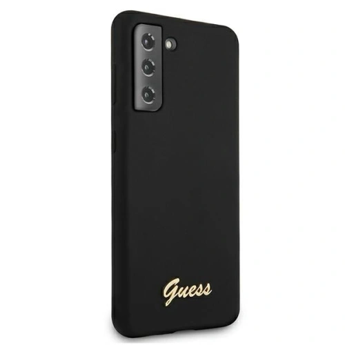 Kup Etui Guess GUHCS21SLSLMGBK Samsung Galaxy S21 fekete/black hardcase Silicone Script Metal Logo - GUE921BLK - {ean13} - Sklep Home Screen