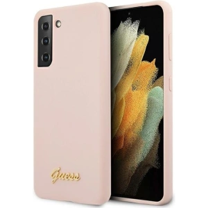 Kup Etui Guess GUHCS21SLSLMGLP Samsung Galaxy S21 roz/pink hardcase Silicon Script Metal Logo - GUE922PNK - {ean13} - Sklep Home Screen