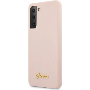 Kup Etui Guess GUHCS21SLSLMGLP Samsung Galaxy S21 roz/pink hardcase Silicon Script Metal Logo - GUE922PNK - {ean13} - Sklep Home Screen