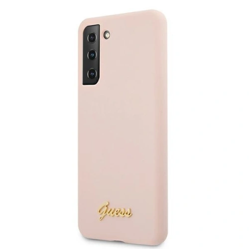 Kup Etui Guess GUHCS21SLSLMGLP Samsung Galaxy S21 růžový/pink hardcase silikonový script metal logo - GUE922PNK - {ean13} - Sklep Home Screen