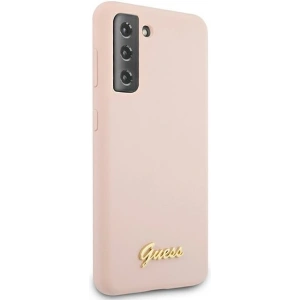 Kup Etui Guess GUHCS21SLSLMGLP Samsung Galaxy S21 roz/pink hardcase Silicon Script Metal Logo - GUE922PNK - {ean13} - Sklep Home Screen