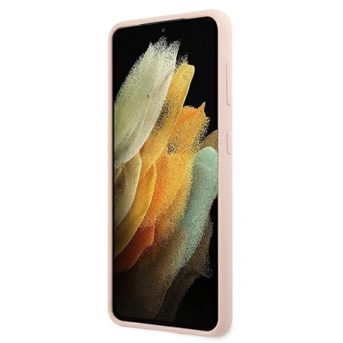 Kup Etui Guess GUHCS21SLSLMGLP Samsung Galaxy S21 rózsaszín/pink kemény tok Szilikon Írás Fém Logó - GUE922PNK - {ean13} - Sklep Home Screen