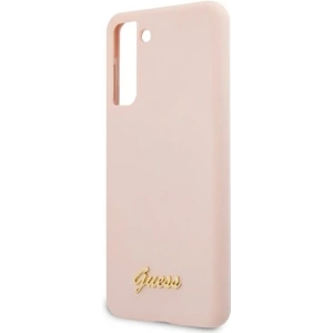 Kup Etui Guess GUHCS21SLSLMGLP Samsung Galaxy S21 roz/pink hardcase Silicon Script Metal Logo - GUE922PNK - {ean13} - Sklep Home Screen