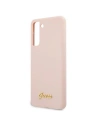 Buy Guess GUHCS21SLSLMGLP Samsung Galaxy S21 pink hardcase Silicone Script Metal Logo - GUE922PNK - {ean13} - Home Screen Store Europe