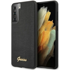 Kup Etui Guess GUHCS21SPCUMLLIBK Samsung Galaxy S21 negru/black hardcase Lizard Collection - GUE923BLK - {ean13} - Sklep Home Screen
