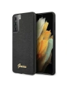 Etui Guess GUHCS21SPCUMLLIBK Samsung Galaxy S21 černý/black hardcase Lizard Collection
